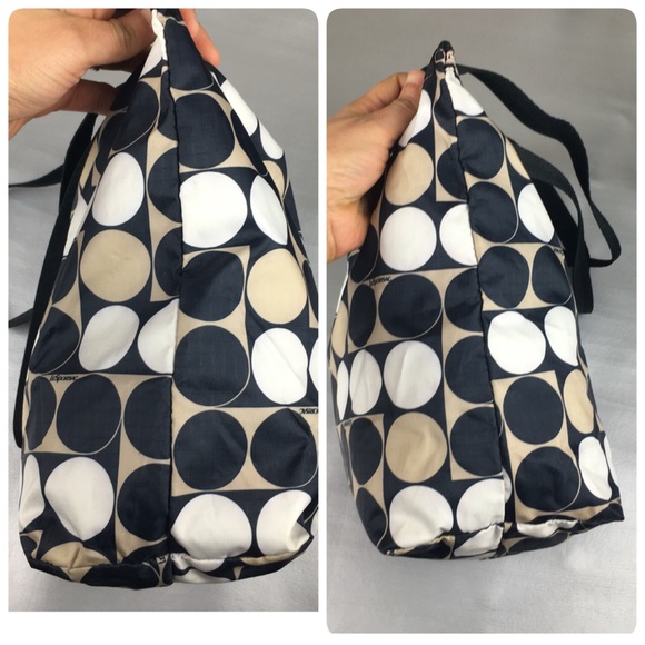 Lesportsac medium large polka dot shoulder / tote - Picture 5 of 9